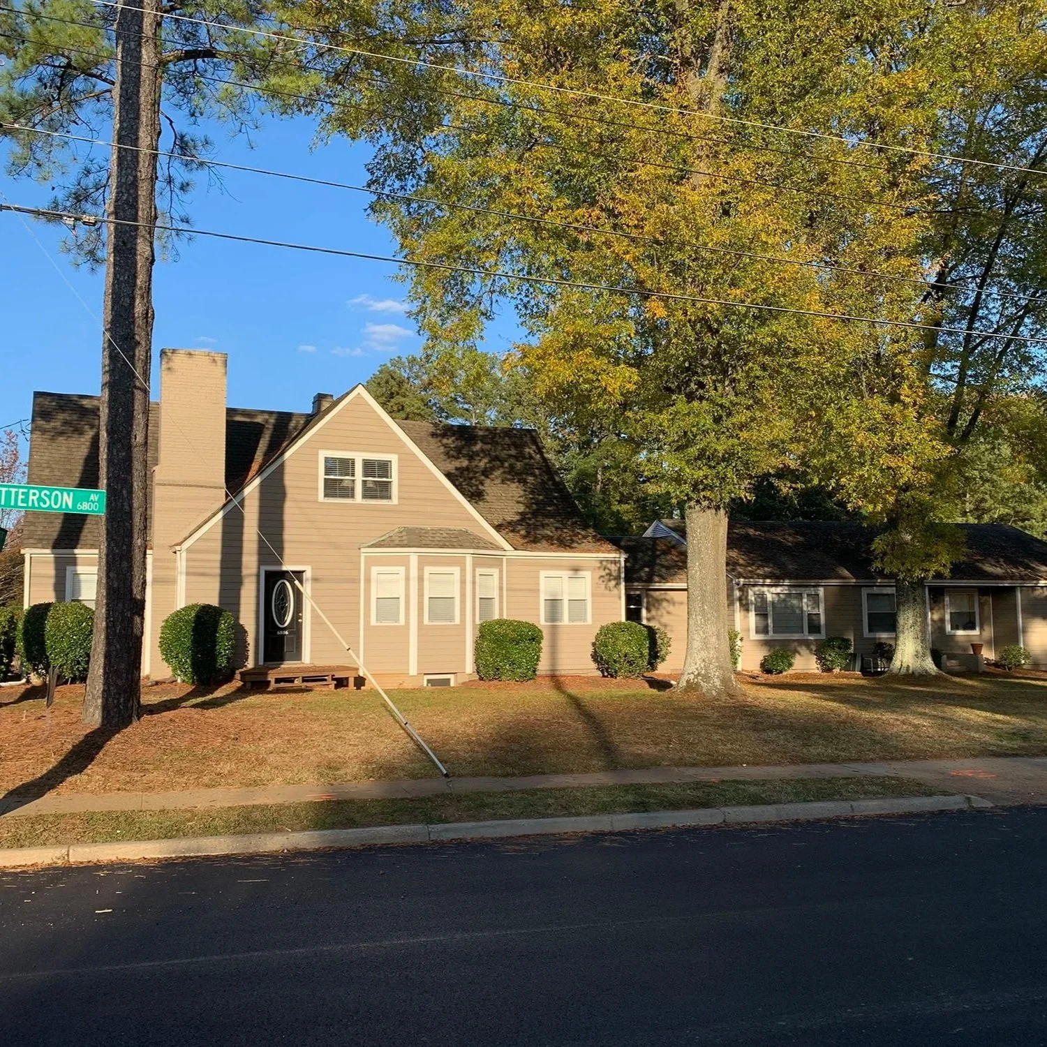 Front view of building from Patterson Avenue
